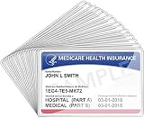 LotFancy 16 x Scheckkartenhülle Kreditkartenhülle Karten Schutzhülle für Medicare Karten Bankkarten, Transparent