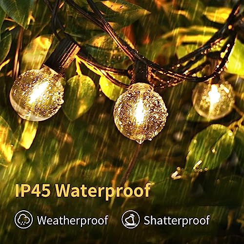 Yuusei Festoon Lights Outdoor 150Ft, LED Outdoor Mains Powered Waterproof Garden Lights with 75+2 Shatterproof Plastic G40 Bulbs, Dimmable Patio String Light for Indoor & Outside - Image 4