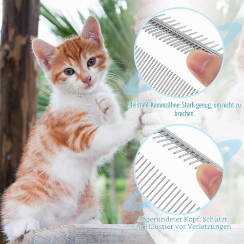 Hundekamm, Katzenkamm, Hunde- & Katzenbürste für mittel- bis langhaarige
