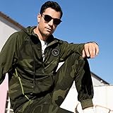 AOTORR Mens Tracksuit Set Gym Jogging Bottoms Full Zip Joggers Sports Suit Hoodie Jacket with Pockets Army Green M - Image 3