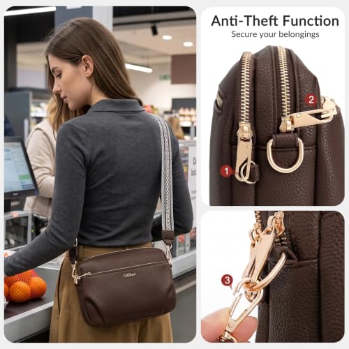 Image of Crossbody Bag for Women Vegan Leather Handbag Purse Anti Theft RFID