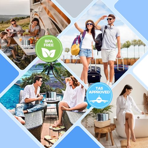 16Pack Travel Bottles for Toiletries, TSA Approved Travel Size Toiletries Containers Set, Silicone Leak Proof Refillable Bottles Elastic Sleeves Creams Jars Accessories Kit W/Clear Bag - Image 8