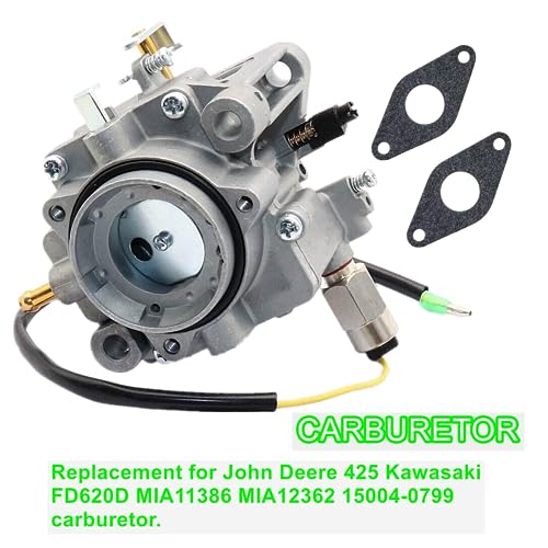 Image of New Carburetor Carb 15004-2067,Compatible With John Deere 425 Kawasaki FD620D MIA11386 MIA12362 4 Stroke Engine Replace # 15004-0799 15004-2067 15003-2634