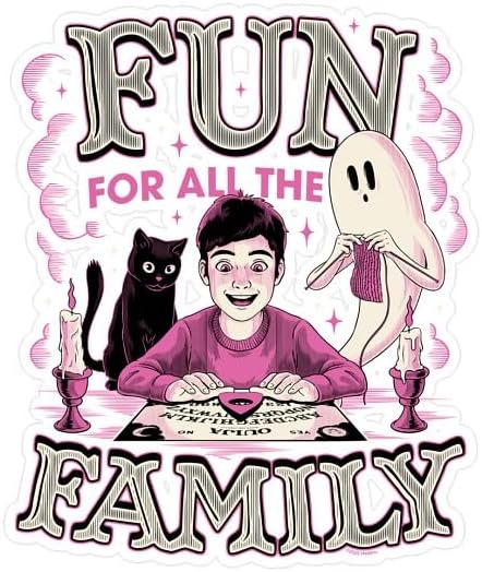 CafePress Ouija: Family Fun Medium Die Cut Sticker, 5.75" x 5.75" Glossy Finish