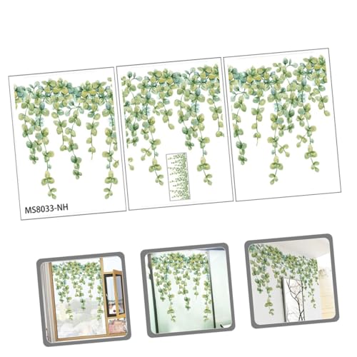 MAGICLULU Set vinilos hojas autoadhesivos verdes 30x40 cm x3 miniatura 7