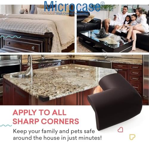 Microcase 3M Yapıştırmalı Sünger Bebek ve Çocuk Köşe Kenar Koruyucu 10in1 Set - AL5235 (SİYAH) - Görsel 7