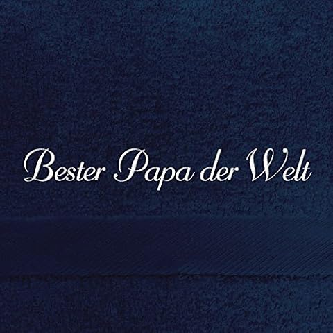 digital print Saunahandtuch mit Namen Bester Papa der Welt Bestickt Cover