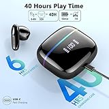 Wireless Earbuds, 2026 Bluetooth 5.4 Headphones with 14.2mm Drivers Stereo, 4 ENC Noise Cancelling Mic Ear Bud, 40Hrs Mini Bluetooth Earphone, USB-C/Clear Call/Touch Control/IP-X7 Waterproof/Dual LED - Image 4