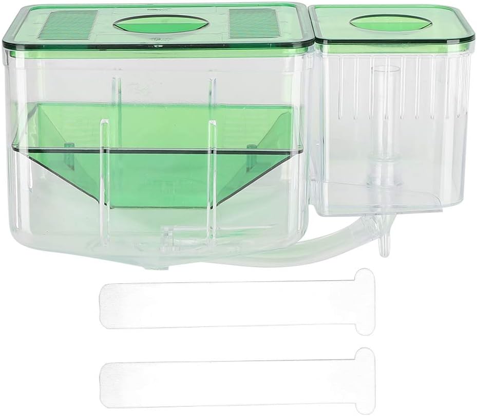 Double Layer Fish Breeding Box Isolation Incubator for Fry Hatching and Rearing in Aquarium Fish Tanks