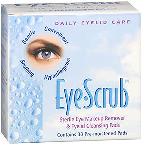 Eye Scrub Sterile Eye Makeup Remover & Eyelid Cleansing Pads 30 ea (Pack of 2)