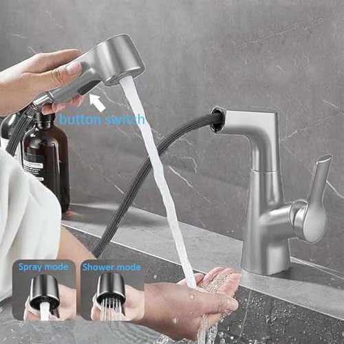 Torneira Extensivel Gourmet Cozinha Banheiro Pia Mesa Bancada Ducha Dois Jatos Articulada Moderno So