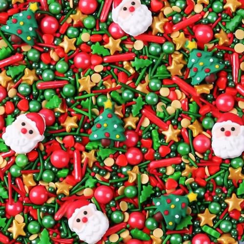 Lets Joy Decoración para Tartas de Navidad, 100g Navidad Cake Toppers, Decoracion Cumpleaños, Colores Decor Temática Fiesta, Decoración para Tartas Cupcakes, Tartaletas