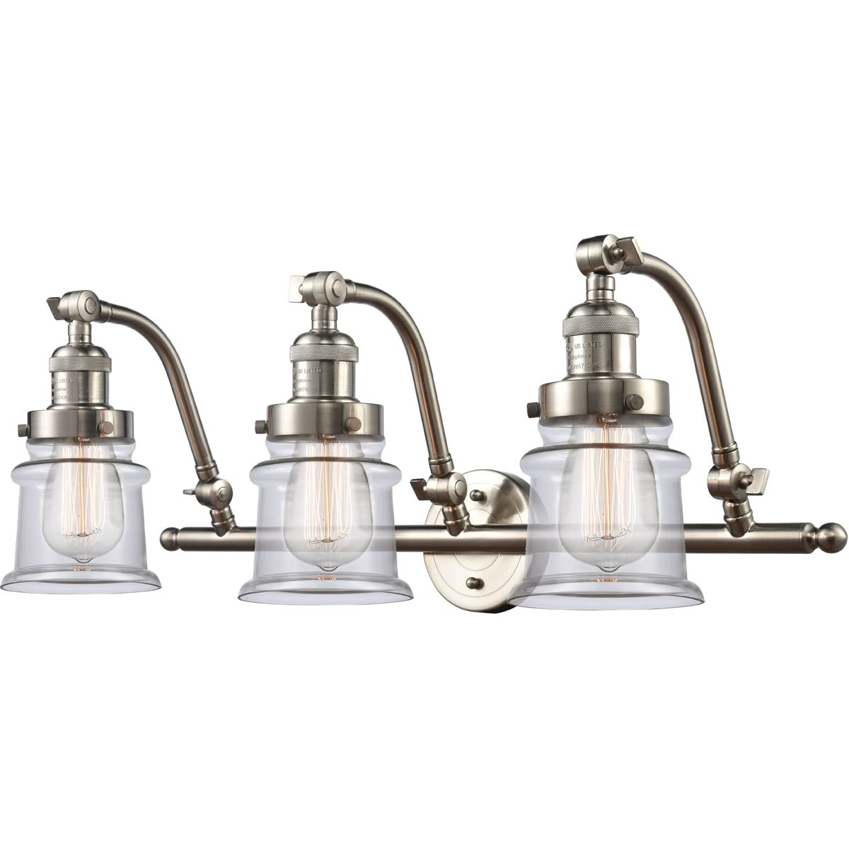 Innovations Lighting 515-3W-SN-G182S Bare Bulb 1 Light Cord Set, Brushed Satin Nickel