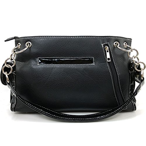 Justin West Fashion Mulitcolor Embroidered Floral Sugar Skull Women Purse Shoulder Handbag Flat Wallet2