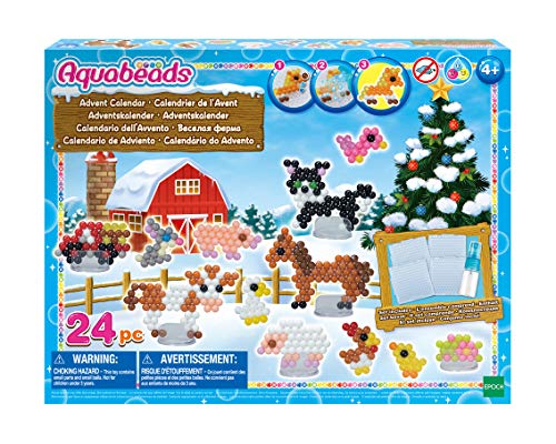 Calendario de Adviento Aquabeads 31367 de granja con cuentas infantiles