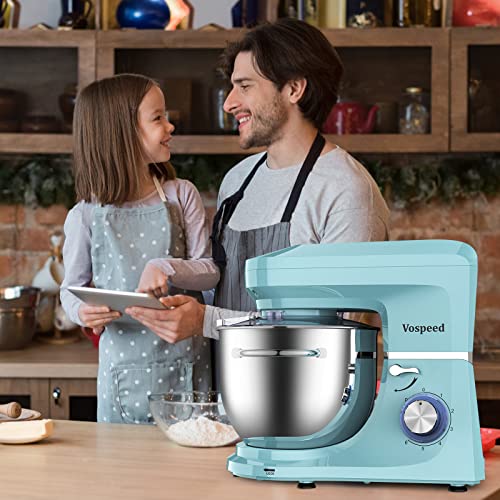 Küchenmaschine Knetmaschine Vospeed 1500W Teigmaschine mit 8L Edelstahlschüssel, 6 Geschwindigkeitsstufen, Rührbesen… – Bild 7