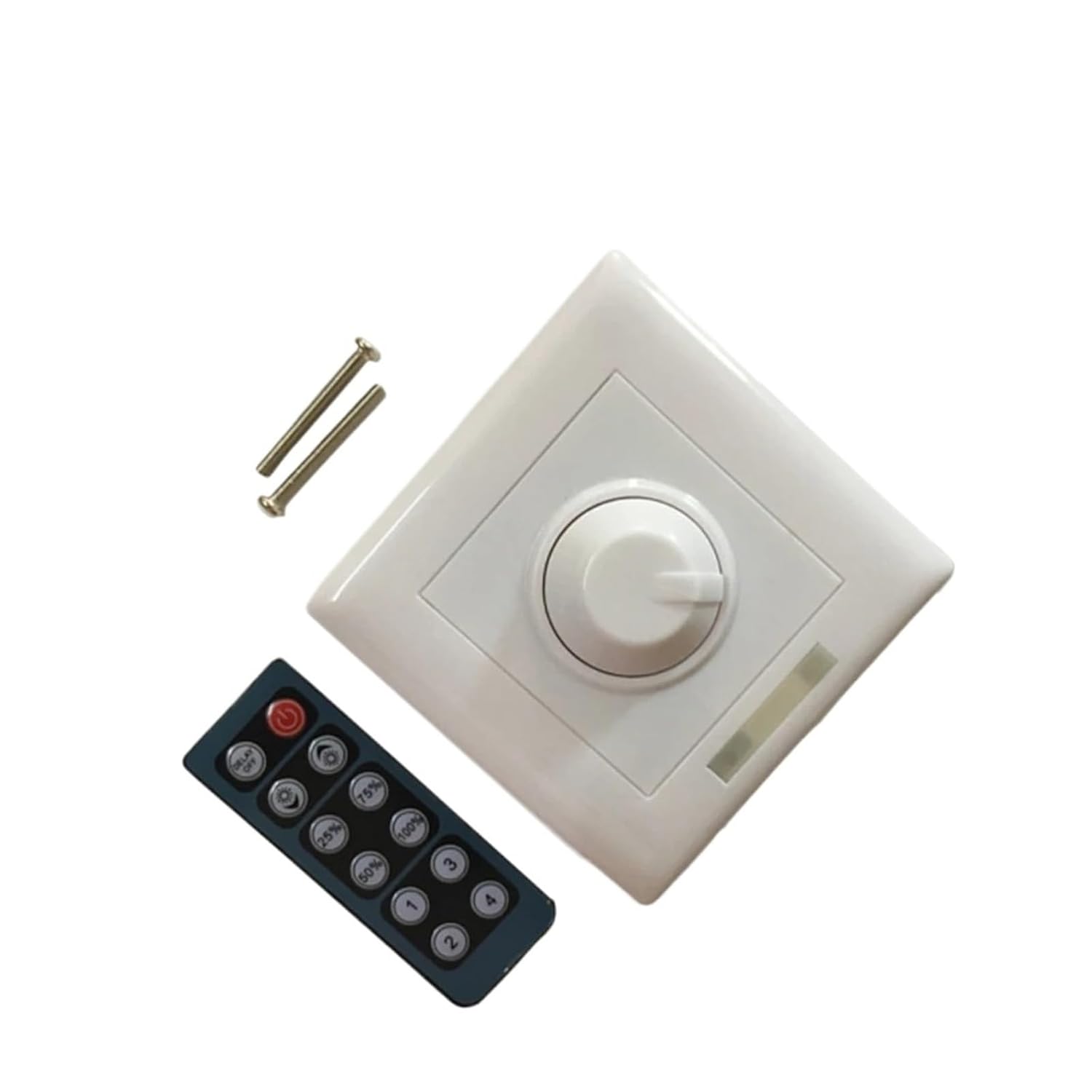 PWM Signal DC12-24V Remote Control 12 Keys 86 Panel dimmer Manual knob stepless Brightness Adjustment, Beige