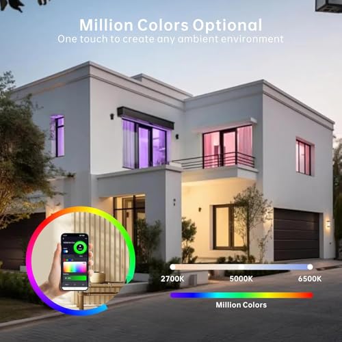 4 Pack 2X4 FT LED RGBW 5000K Multicolor Flat Panel, Light Remote & App Controlled 60W 6600lm Color Changing LED Panel Light Smart Wi-Fi Drop Ceiling Light with Alexa/Google Assistant - Image 5