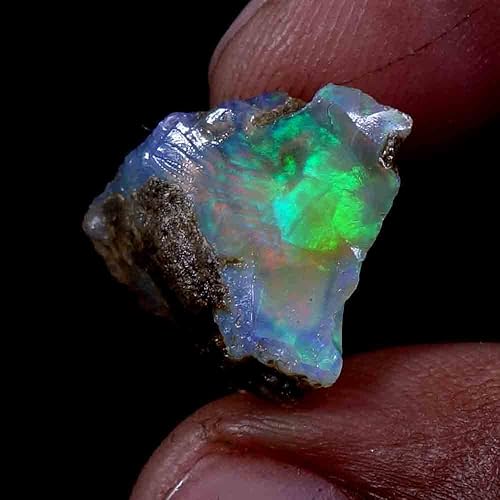 Miniatura 2 de Dazzlegems Ultra Fire Opal - Piedra preciosa en bruto, piedra preciosa de cristales en bruto, roca de ópalo etíope, suministros para hacer joyas,