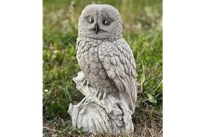 Gray owl Statue for Lawn and Garden