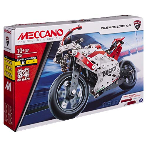 51FrUuq33eL MECCANO - DUCATI MOTO GP - Superbe Réplique Moto Ducati GP - Coffret Inventions Avec 350 Pièces Et 2 outils - Jeu de Construction - 6044539 - Jouet Enfant 10 Ans et +