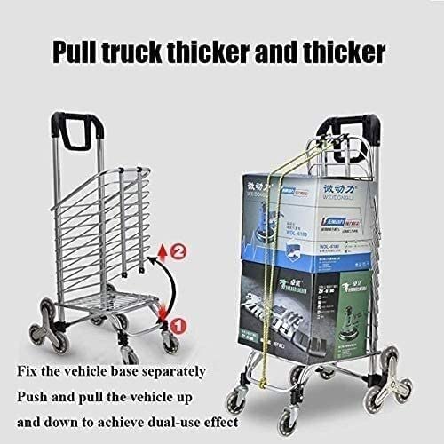 Einkaufstrolley Faltbarer Einkaufswagen Einkaufstrolley, Zusammenklappbarer, Leichter, Treppensteigender Einkaufswagen… – Bild 4