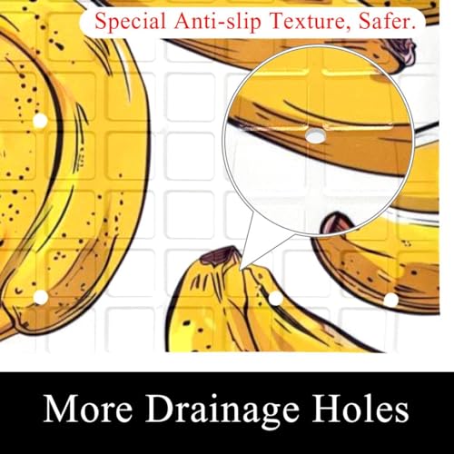 Tapis de bain antidérapant banane jaune extra long - 3