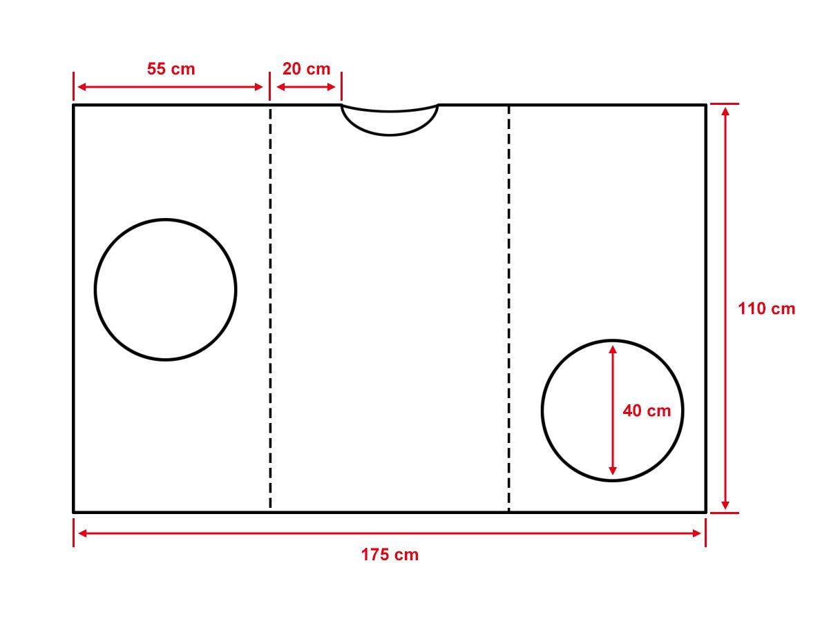 CoolChange Torwand Kostüm mit Fußball Hut | Lustiges Party Verkleidung | Torwandschießen Umhang