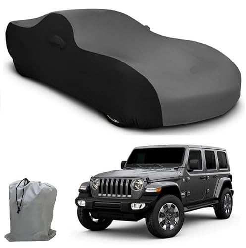 ARCUATE Triple Layer Custom fit Designer Car Body Cover for Jeep Wrangler |Top Layer Dustrproof | Middle Layer Waterproof | Bottom Layer Scratch Protection | Outdoor Indoor Fabric