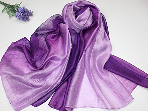 Cotton Silk Scarf Elegant Soft Wraps Color Shade Scarves for Women2
