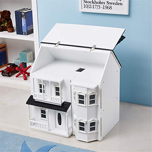 Puppenhaus Modell DIY Puppenhaus Haus Holzpuppen Haus Modell 3D Puzzle Für Kinder (Farbe: Weiß, Größe: 58 × 43 × 61 cm… – Bild 3