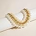 Chunky Gold Beaded Statement Necklace for Women Trendy Bulky Thick Big Faux Pearls Choker Exaggerated Large Beads Ball Layered Necklace Stack Fashion Jewelry