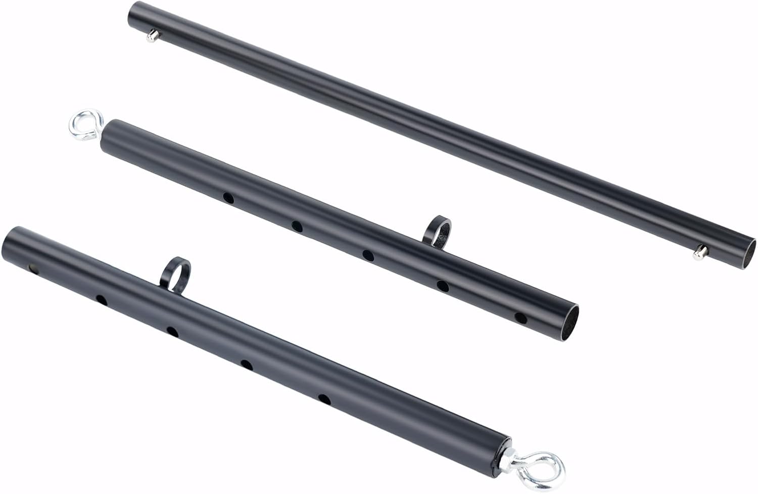 ブラック 高耐久 ステンレススチール 拡張可能なスプレッダーバー 毛皮のようなポリウレタンパープルの調節可能なストラップ4本付き ト