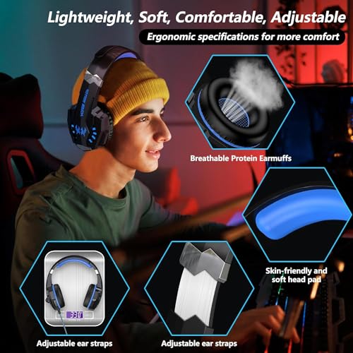 Casque Gaming Laspi avec Micro et Éclairage LED pour Consoles et PC - Geekodrome: Boutique d'accessoires geek Acheter Casque EIVOTOR