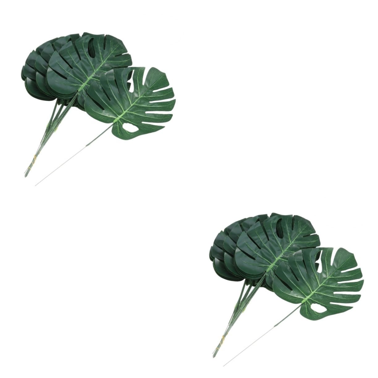 PRETYZOOM 40piezas Monstera Artificiales Verdes De Simulación para Decoración del Hogar Plantas Falsas para Arreglos y Ambientación Interior