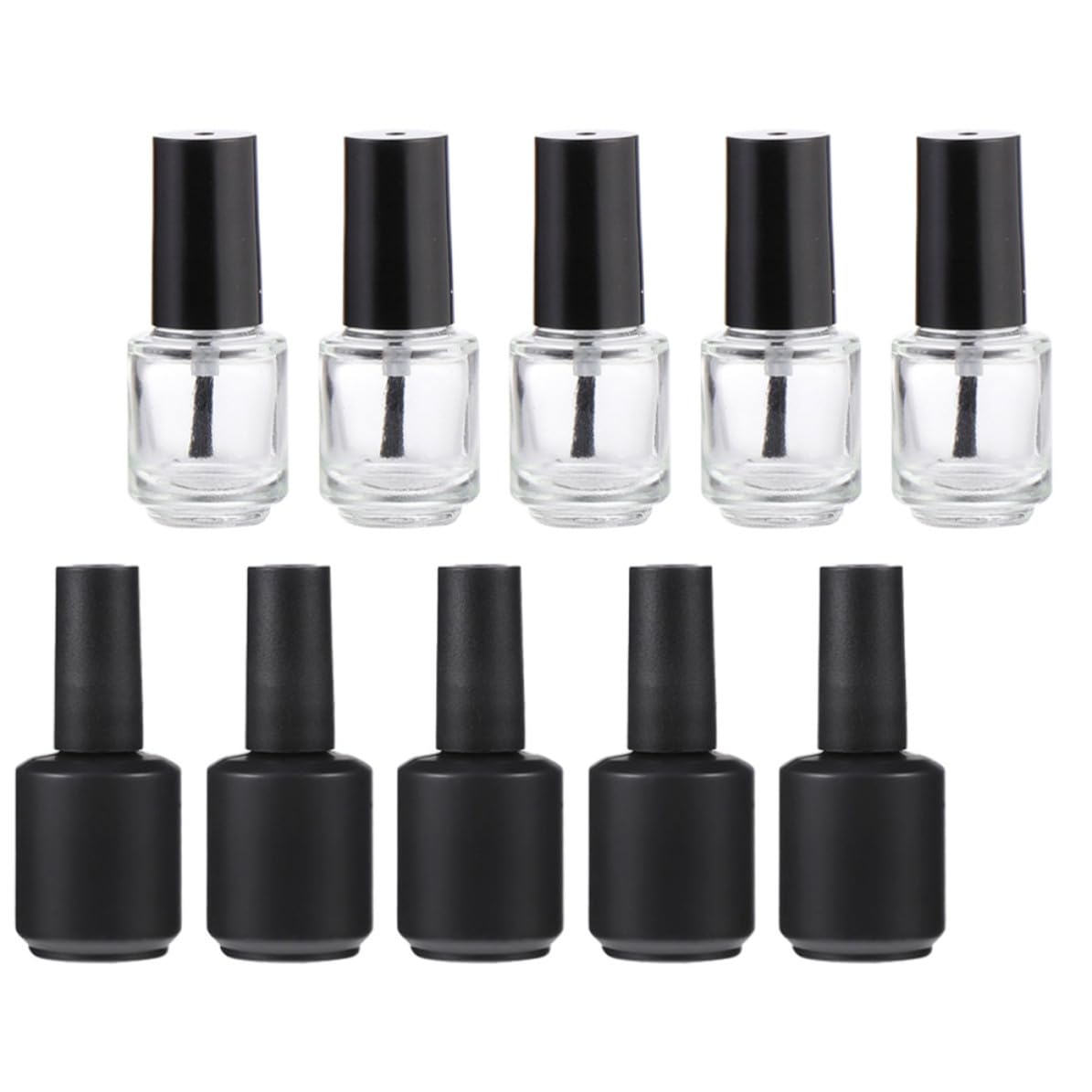 Flacons de vernis à ongles incassables en verre flacons vides rechargeables 15ml voyage