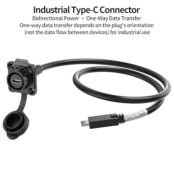 CNLINKO LP-16 Type-C 3.1 Industrial Waterproof Connector IP67 Circular Aviation Plug High-Speed Data Transfer with 0.5M Cable