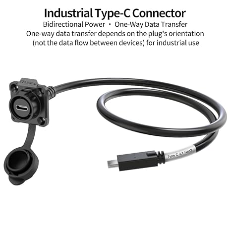 CNLINKO LP-16 Type-C 3.1 Industrial Waterproof Connector IP67 Circular Aviation Plug High-Speed Data Transfer with 0.5M Cable