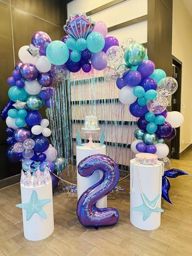 Image of 2 Balloon Numbers Birthday Decorations, 40In Purple Balloons for Men Women | Eye-catching Appearance, Perfect Decorative Centerpieces, Convenient Self-sealing Structure, Widely for Various Occasions
