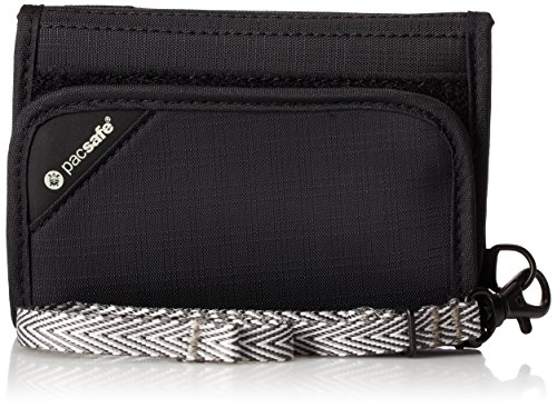Pacsafe RFIDsafe V125 Anti-Theft RFID Blocking Tri-Fold Wallet, Black