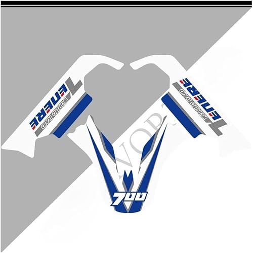 Miniatura 9 de Adhesivo para tanque de combustible para motocicleta Ya&maha Tenere T700 XTZ 700 T7 2019 2020 2021 Kit de calcomanías Protector maletero