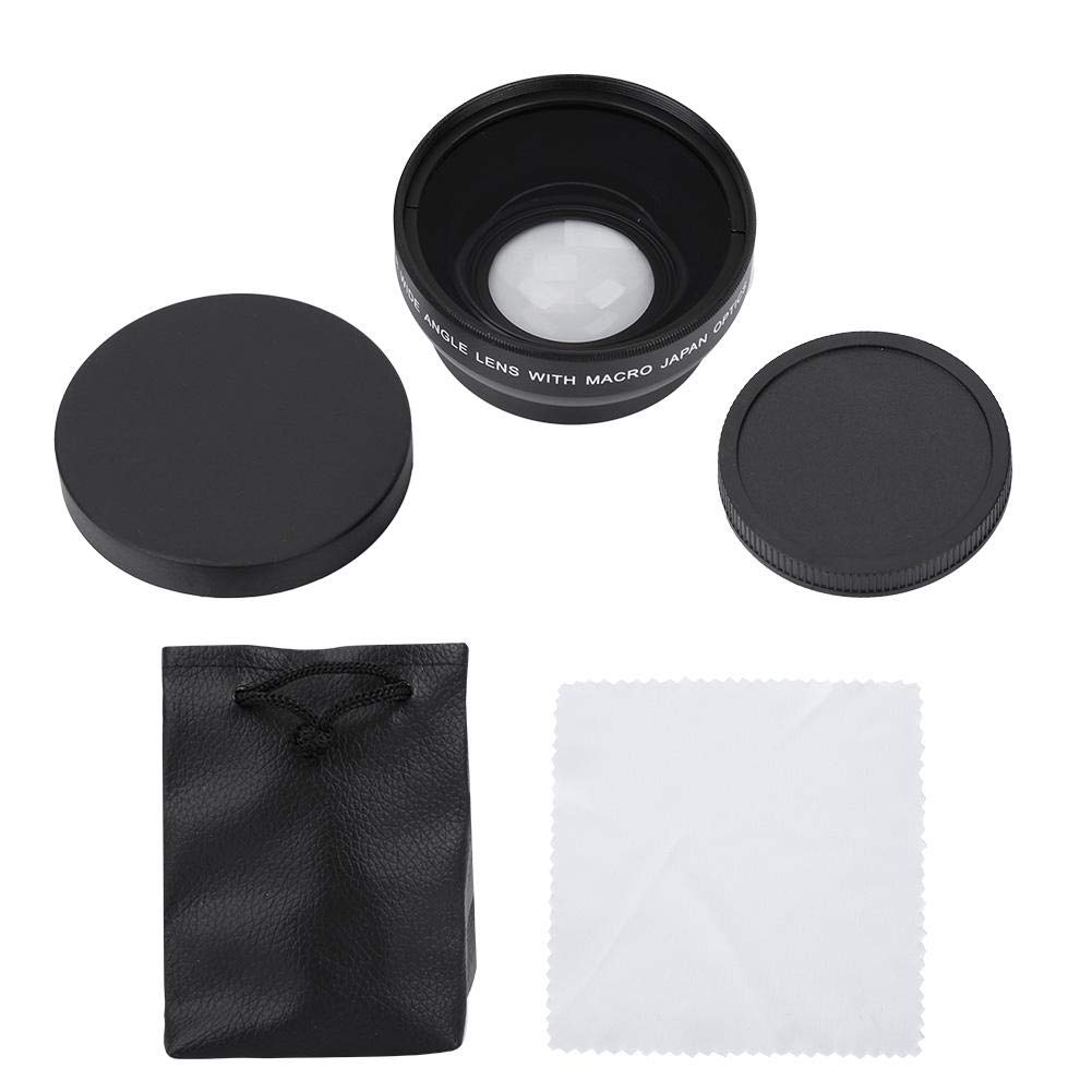 Lenti della Macchina Fotografica - Obiettivo Grandangolare 0.45X per Videocamera da 49 mm - Fotocamera Impermeabile/Antigraffio/Antiolio Len