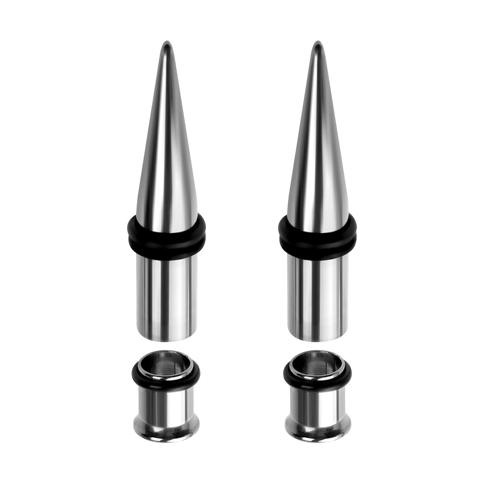 Ecarteur Oreilles ANAZOZ 4mm-20mm - Plug Tunnel Noir Acrylique - 2 Pièces Unisexe Homme/Femme