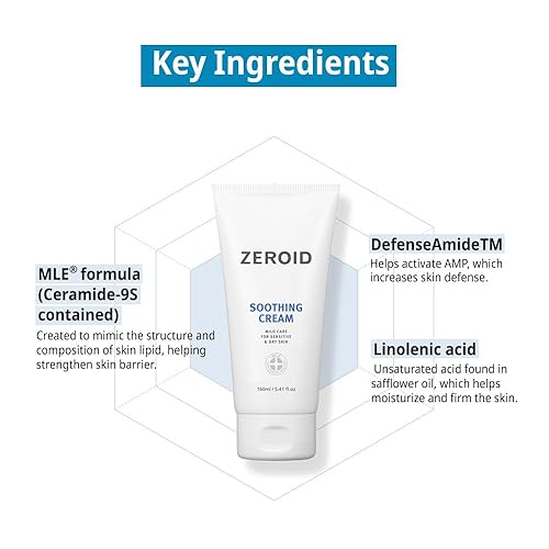 Miniatura 6 de ZEROID Crema calmante  Dermocosmética coreana  Calmante  Calmante  2.7 onzas líquidas (2.7 fl oz)