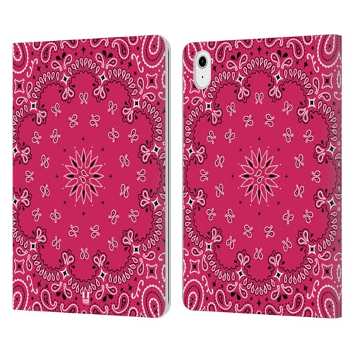 Étui portefeuille cuir iPad Air 11 Head Case Designs au motif rose bandana