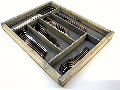 Knork Storage Tray/Flatware Organizer, large, Weathered Gray