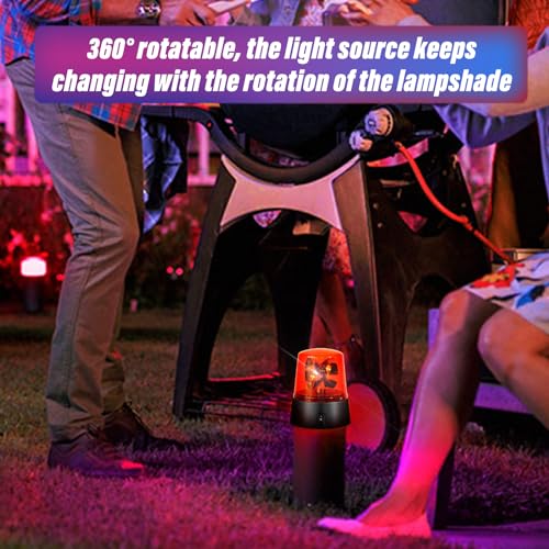 Image of 1PCS Red 360 Degree Rotating Strobe Light, Flashing Police Light Disco Bar Party Decorative Light