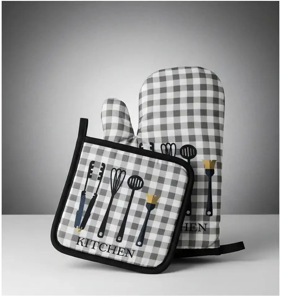 Luva Térmica e Pegador para Forno Fogão - Luva Resistente ao Calor para Cozinha Pegador de Panela e Forma Quente