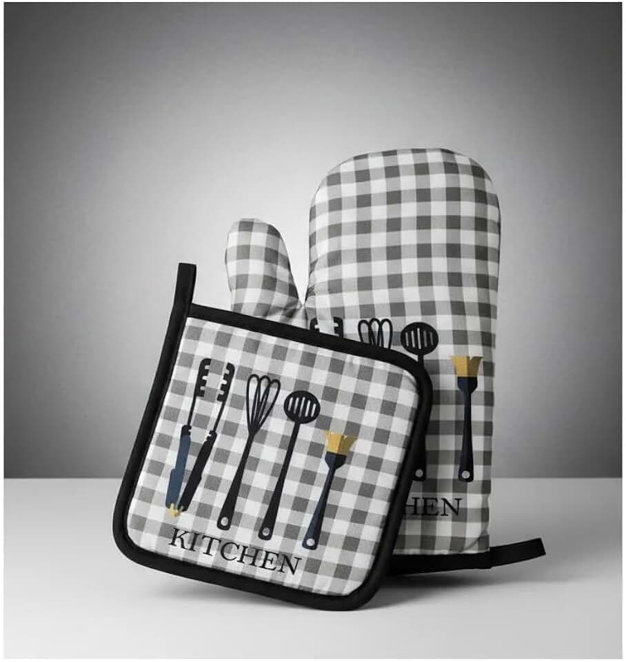 Luva Térmica e Pegador para Forno Fogão - Luva Resistente ao Calor para Cozinha Pegador de Panela e Forma Quente