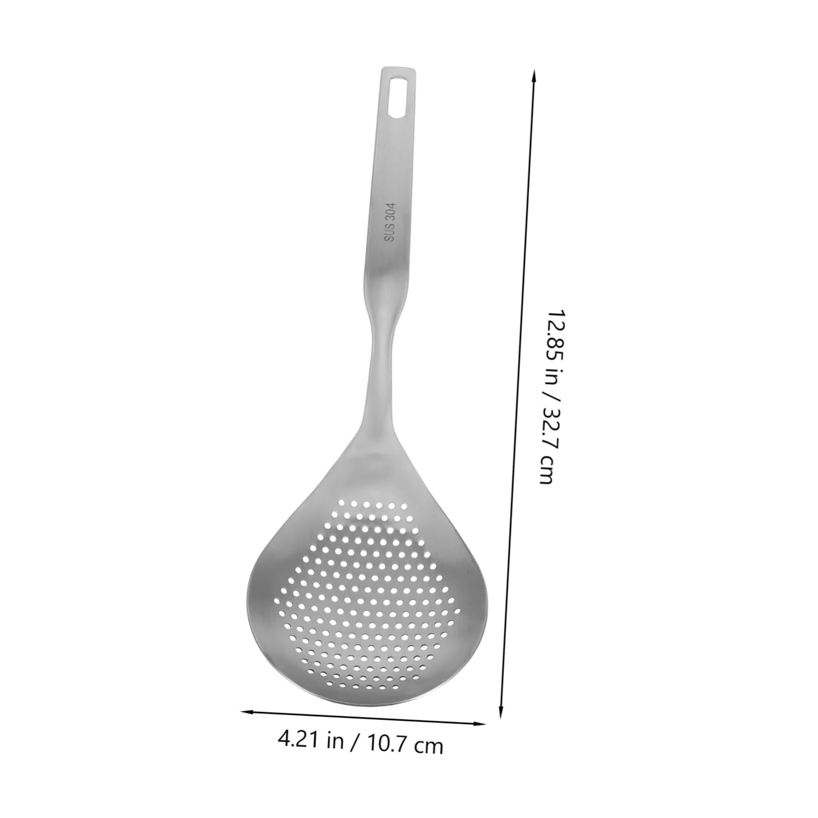 OKUMEYR Stainless Steel Slotted Ladle Skimmer Spoon for Cooking Straining Pasta Dumplings Versatile Kitchen Tool Stainless Steel for Home Commercial Use
